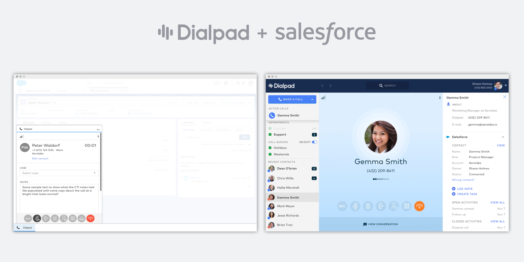 dialpad salesforce integration